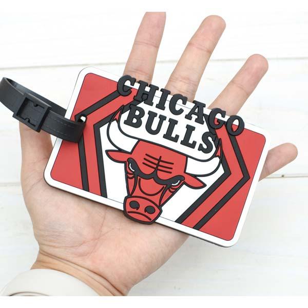 シカゴ ブルズ ラバーネームタグ ラゲッジタグ NBA CHICAGO BULLS ロゴ