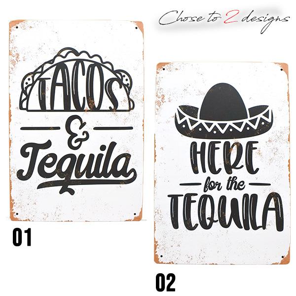 サインプレート タコス テキーラ 全2種類 tacos tequila ガレージ