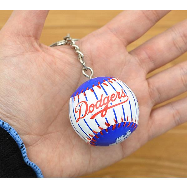 ドジャース ロゴ ボールキーホルダー ブルー ホワイト 球体 MLB