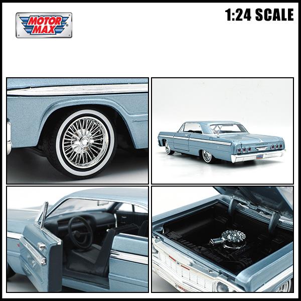 モーターマックス 1/24 箱入り ミニカー 1964 CHEVROLET IMPALA ライト