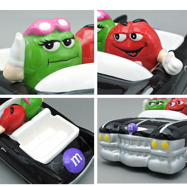 USED品 m&m's お皿 陶器 チョコレート エムアンドエムズ レッド グリーン ブラック キャデラック Cadillac アメ車 2002 インテリア エムアンドエム おしゃれ_2