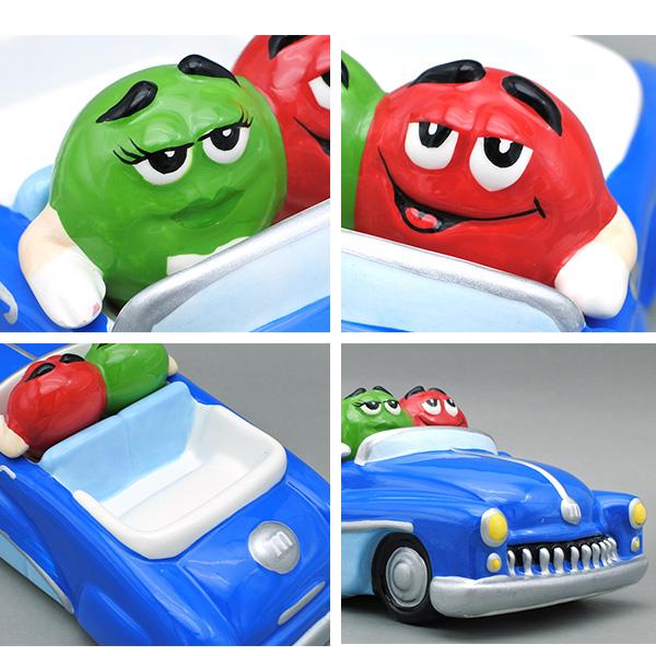 USED品 m&m's チョコレート お皿 陶器 レッド グリーン ブルー