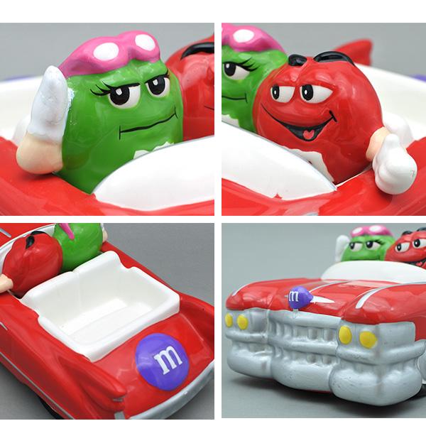 USED品 m&m's お皿 陶器 チョコレート エムアンドエムズ レッド