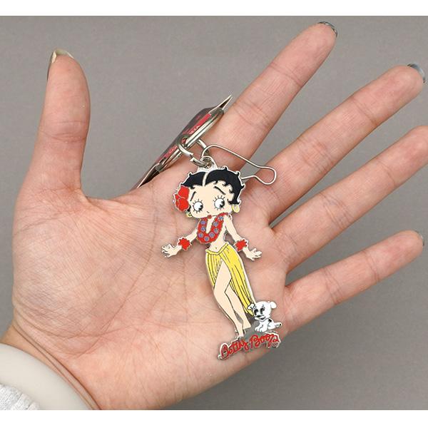 ベティ ブープ BETTY BOOP フック付き キーリング ベティーちゃん かわいい おしゃれ フラ フラダンス ハイビスカス レイ ハワイ ハワイアン ベティブープ｜aicamu｜02