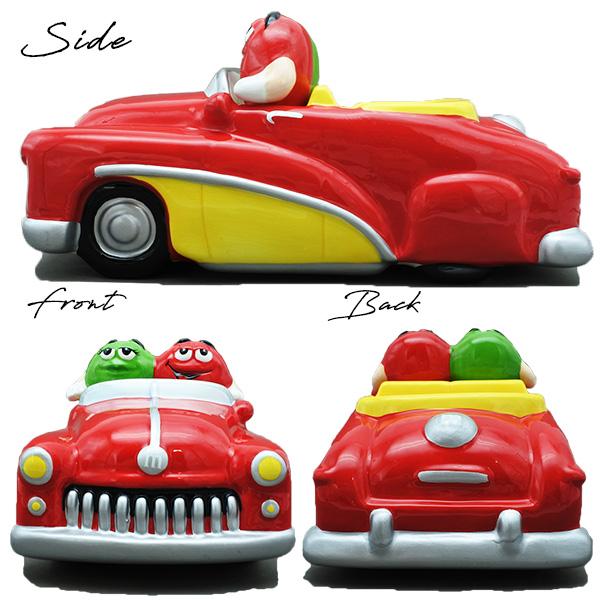 USED品 m&m's お皿 陶器 チョコレート エムアンドエムズ レッド グリーン イエロー アメ車 2003年 マーキュリー Mercury インテリア キャラクターおしゃれ_1