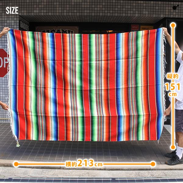 サラペ マルチカラー N0.40 レッド グリーン ブルー 大判 厚手