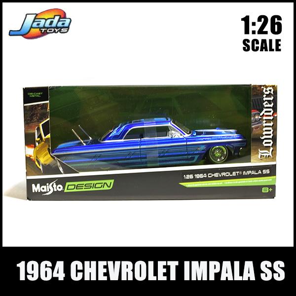 1/26 箱入り ミニカー 1964 CHEVROLET IMPALA SS メタリックブルー