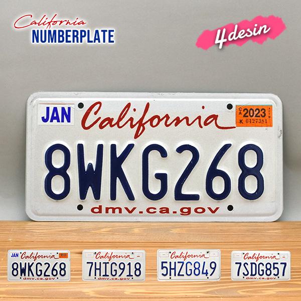USED品 カリフォルニア ナンバープレート ホワイト 全4種 アメリカ
