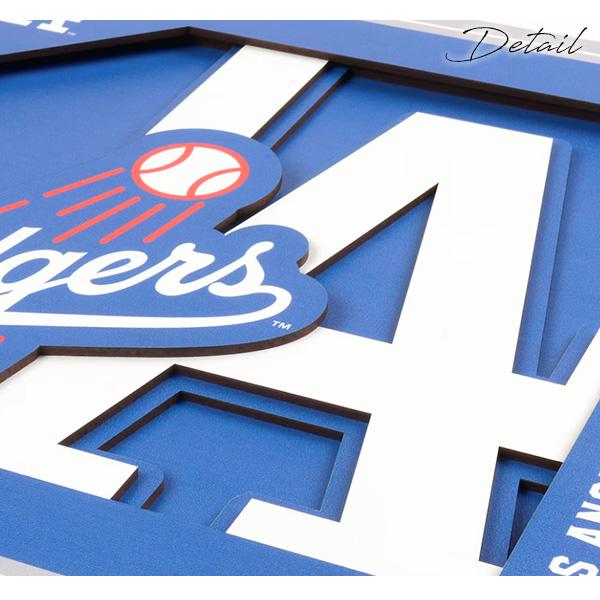 ドジャース サインプレート 3D サインボード グッズ MLB dodgers LA