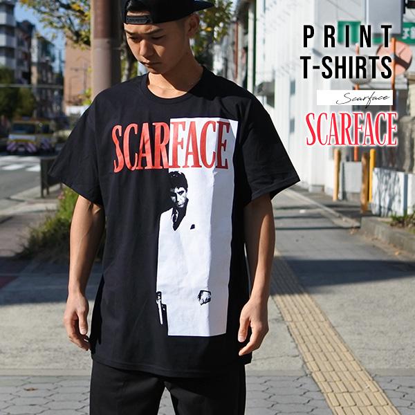 Tシャツ 半袖 メンズ Scarface スカーフェイス アルパチーノ ブラック