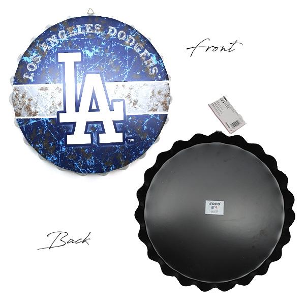 ドジャース 壁掛け 王冠型 ボトルキャップサイン エンブレム