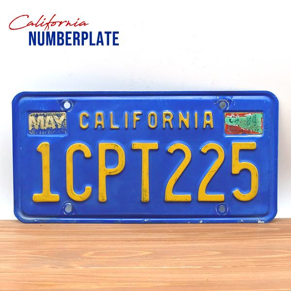 USED品 カリフォルニア ナンバープレート ブルー 70年代 アメリカ