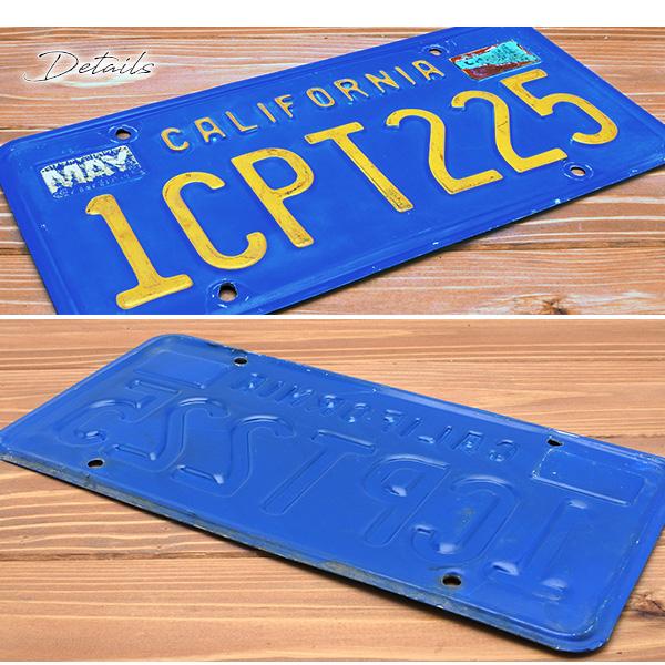 USED品 カリフォルニア ナンバープレート ブルー 70年代 アメリカ