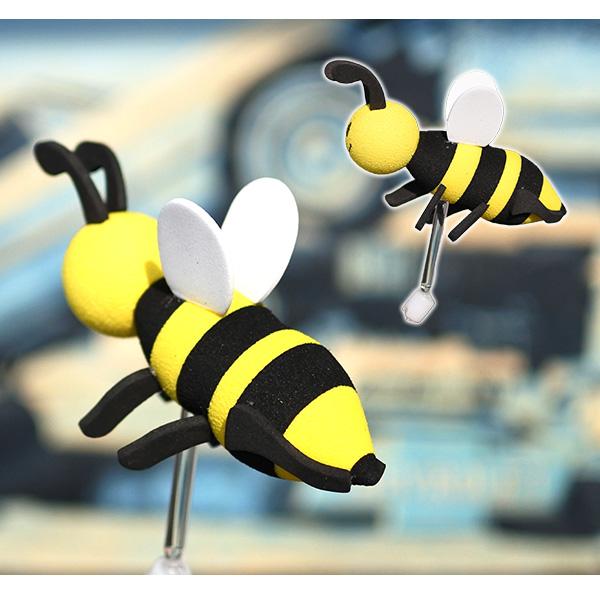 アンテナトップ ハチさん ハチ BEE 蜂 イエロー ブラック アンテナ