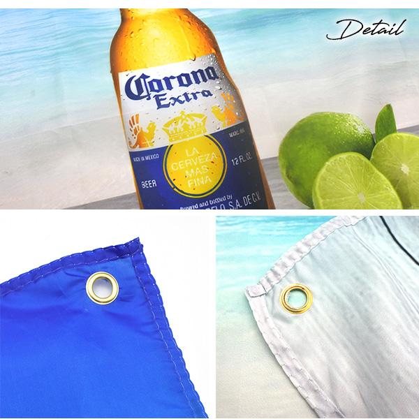 コロナビール バナー Sサイズ ホワイト ブルー 海 ライム ヤシの木 夏