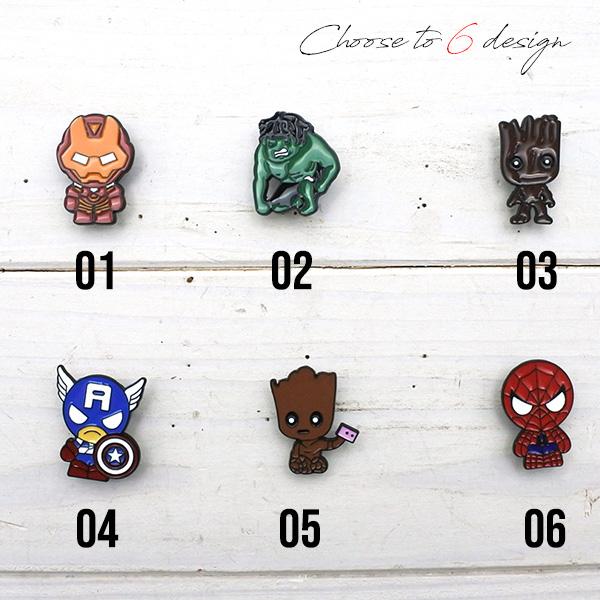 MARVEL Tokonアクリルピンバッジ　6種類コンプリート　マーベル　未開封 マーベル MARVEL ピンバッジ 全6種類 アイアンマン スパイダーマン