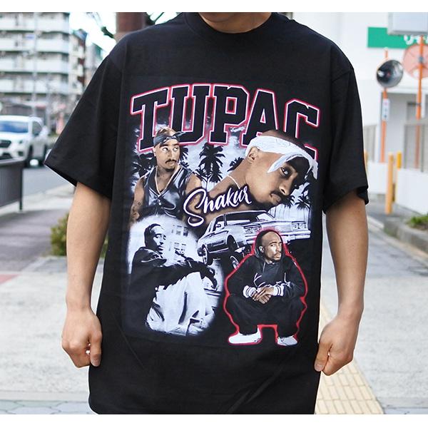 SHAKA（シャカ） Tシャツ 半袖 メンズ 2PAC ブラック レッド SHAKA
