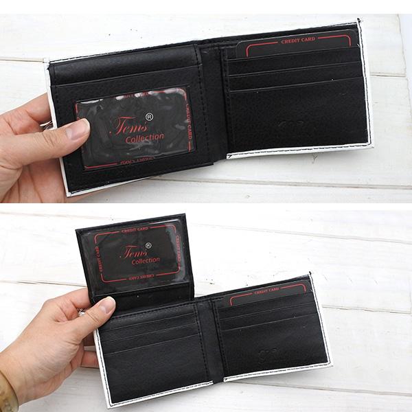 2つ折り財布 ブラック メキシコ フェイクレザー ウォレット