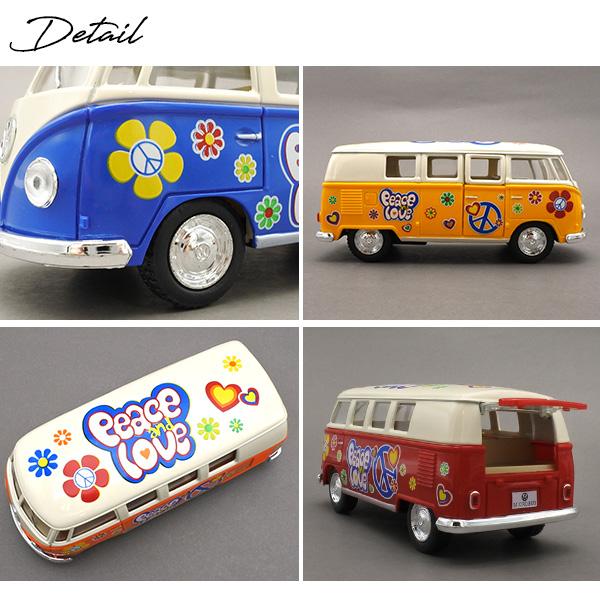 1/32 プルバック ミニカー 全4色 ワーゲンバス 1962 Volkswagen
