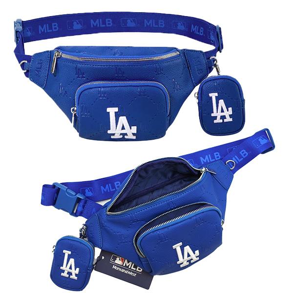 ドジャース ボディバッグ 合皮 ブルー グッズ dodgers LA バッグ