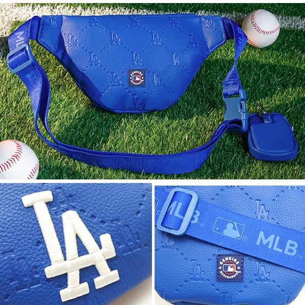ドジャース ボディバッグ 合皮 ブルー グッズ dodgers LA バッグ