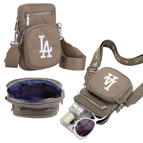 ドジャース ショルダーバック ベージュ グッズ 合皮 MLB dodgers LA