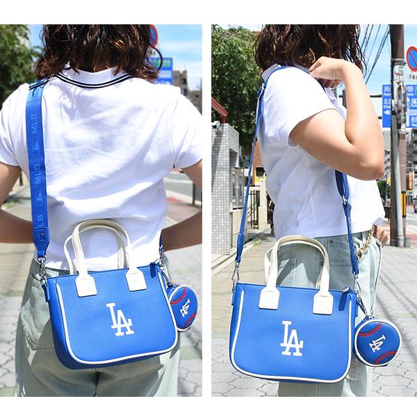 ドジャース ハンドバッグ ブルー グッズ MLB dodgers LA 大谷翔平 ロゴ