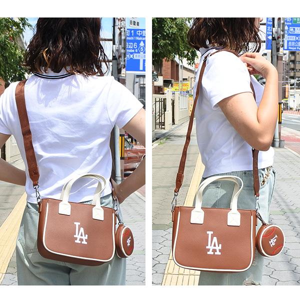 ドジャース ハンドバッグ ブラウン MLB dodgers LA 大谷翔平 グッズ