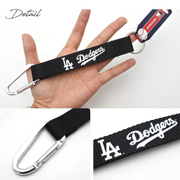 ドジャース リボンキーホルダー ブラック MLB dodgers LA