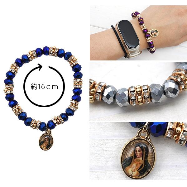 アダルーペ マリア ブレスレット ビーズ 全6色 キラキラ ブレス