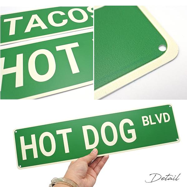 タコツボアート　置き看板　オブジェ タコス ホットドッグ サインプレート ティンサイン グリーン TACOS