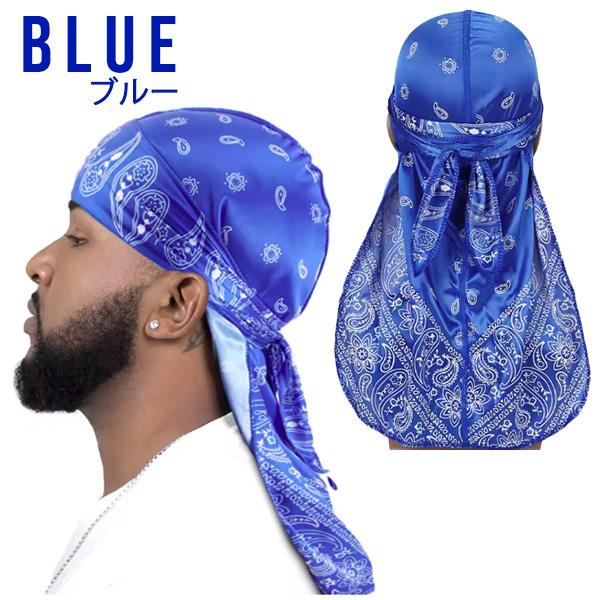 ペイズリー ウェーブキャップ 全3色 WAVE CAP DU-RAG ブラック ブルー