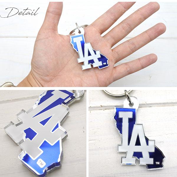 ドジャース ロゴ アクリル キーホルダー キーチェーン ブルー グッズ