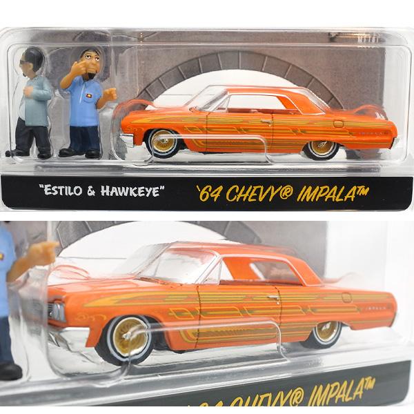 グリーンライト 1/64 ミニカー HOMIES フィギュア 1964 CHEVROLET