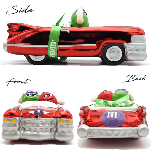 USED品 m&m's チョコレート お皿 陶器 箱入り メタリック レッド