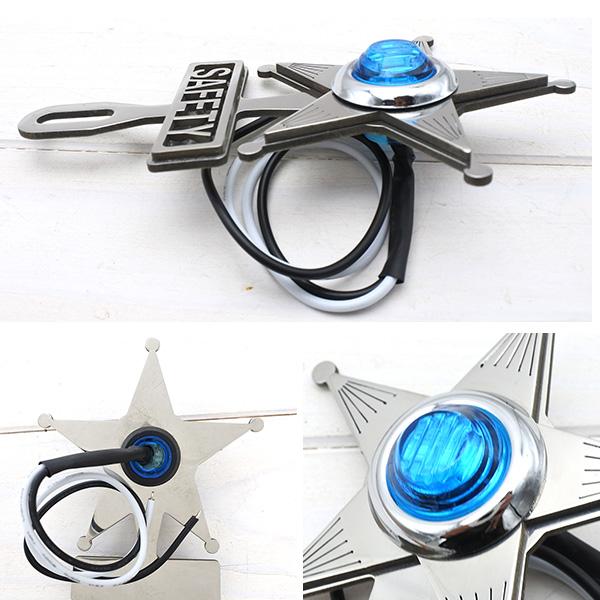 ライセンストッパー SAFETY STAR ブルー 青 セーフティスター カスタム