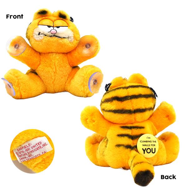 USED品 ガーフィールド ぬいぐるみ S 吸盤 窓 ヴィンテージ GARFIELD