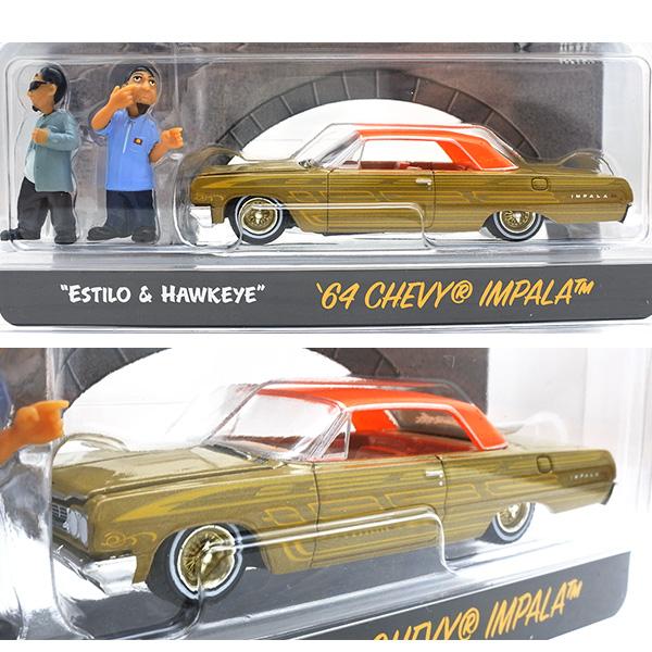 グリーンライト チェースカー 1/64 ミニカー HOMIES フィギュア 1964