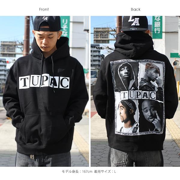 パーカー メンズ 長袖 フーディー HOODIE 2PAC ブラック シャカ