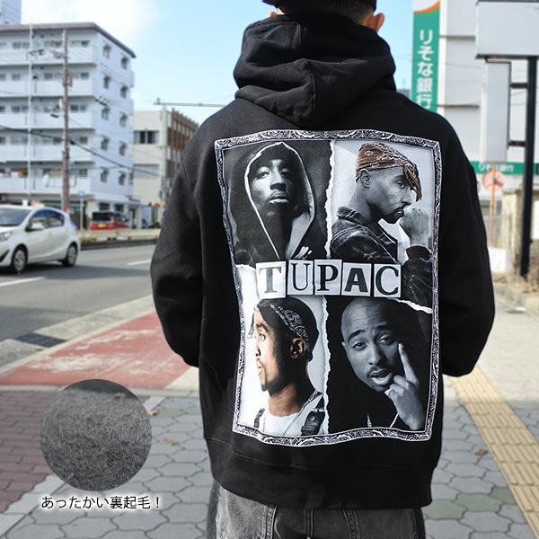 パーカー メンズ 長袖 フーディー HOODIE 2PAC ブラック シャカ