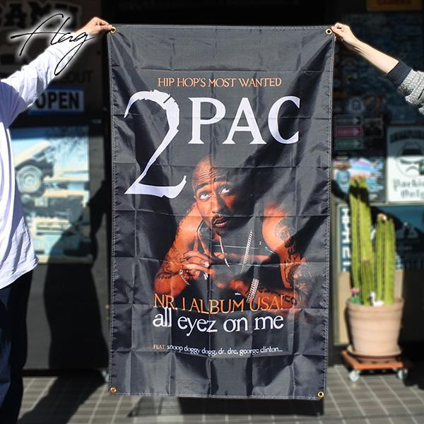 2PAC トゥパック バナー TUPAC hip hop ヒップホップ フラッグ 壁掛け