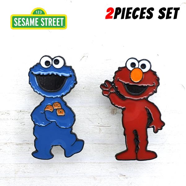 セサミストリート ピンバッジ 2個セット ブローチ バッジ ピンズ