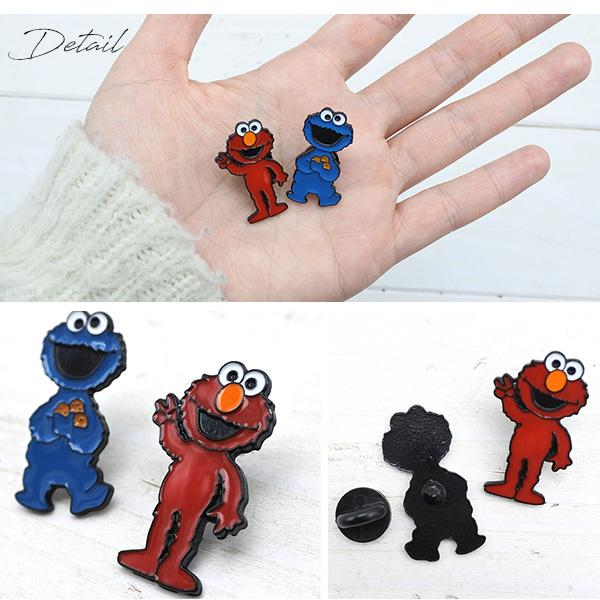 セサミストリート ピンバッジ 2個セット ブローチ バッジ ピンズ
