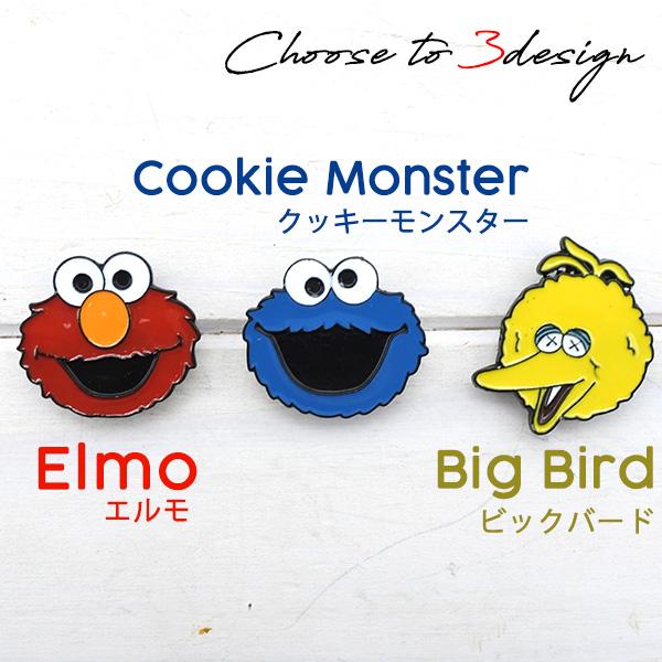 セサミストリート ピンバッジ 全3種類 ブローチ バッジ ピンズ