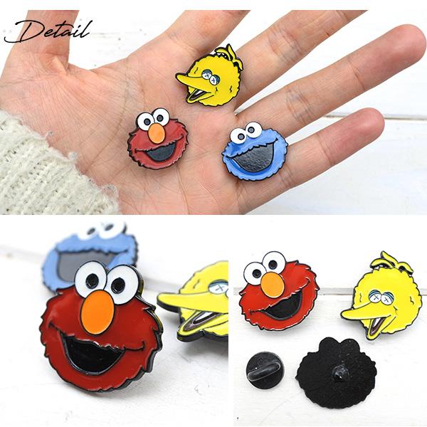 セサミストリート ピンバッジ 全3種類 ブローチ バッジ ピンズ