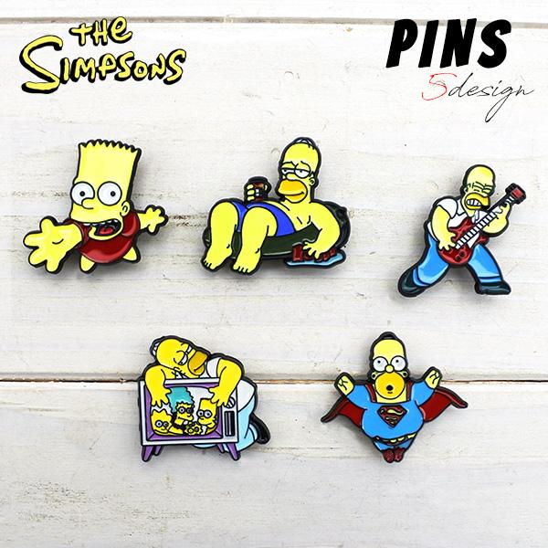 シンプソンズ ピンバッジ 全5種類 ブローチ バッジ ピンズ PINS