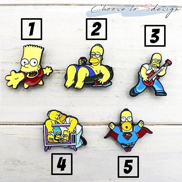 シンプソンズ ピンバッジ 全5種類 ブローチ バッジ ピンズ PINS