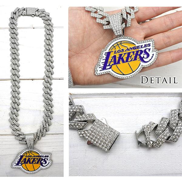 レイカーズ ネックレス ロゴ NBA LAKERS ロサンゼルス ペンダント