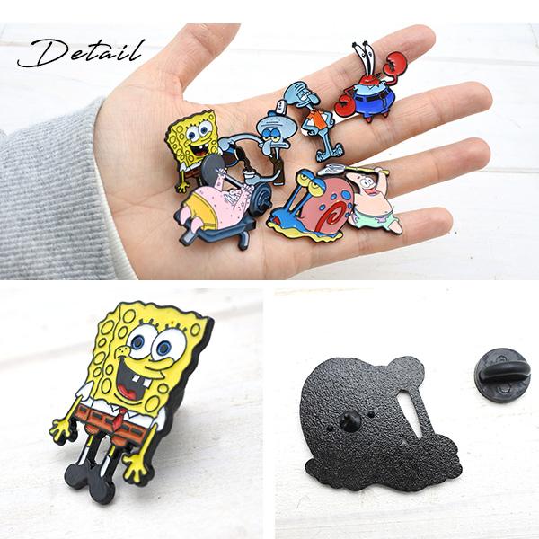 スポンジボブ ピンバッジ 全7種類 ブローチ バッジ ピンズ PINS