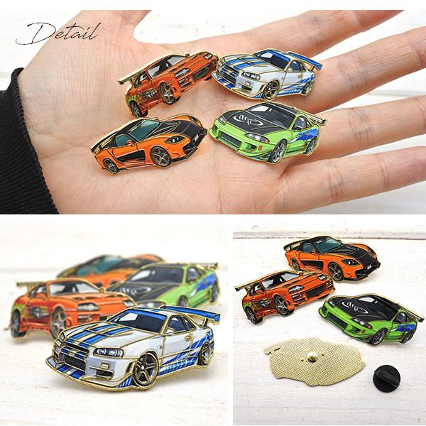 ワイルドスピード ピンバッジ 全4種類 FAST&FURIOUS トヨタ スープラ